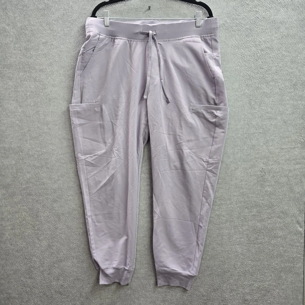 Mandala Women Scrub Pants P-L Lavender Nylon Viscose Cargo Jogger Edua-Tek